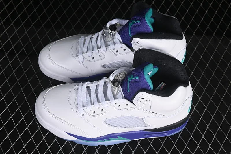 All categories Air Jordan Jordan series basketball shoes Air Jordan 5 L version Air Jordan 5 OG "Grape" AJ5 Joe 5 white grape first layer basketball shoes HQ7978-100